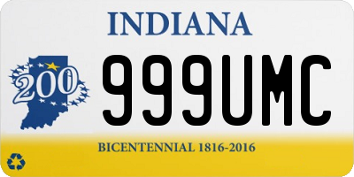 IN license plate 999UMC