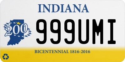 IN license plate 999UMI