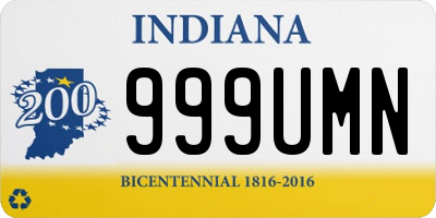 IN license plate 999UMN