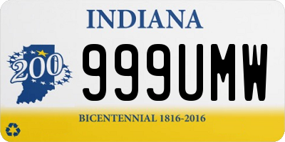 IN license plate 999UMW