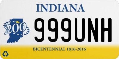 IN license plate 999UNH