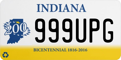 IN license plate 999UPG