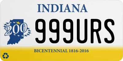 IN license plate 999URS