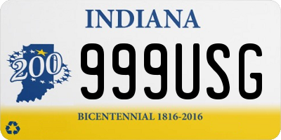 IN license plate 999USG