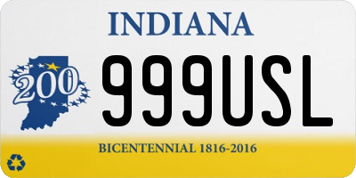 IN license plate 999USL