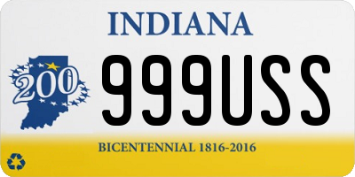 IN license plate 999USS