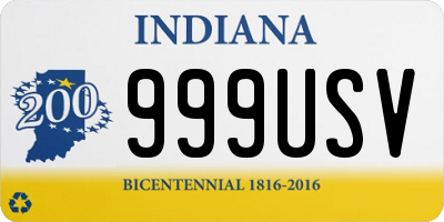 IN license plate 999USV