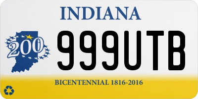 IN license plate 999UTB