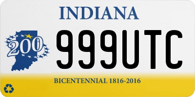 IN license plate 999UTC