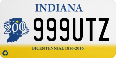 IN license plate 999UTZ