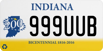 IN license plate 999UUB