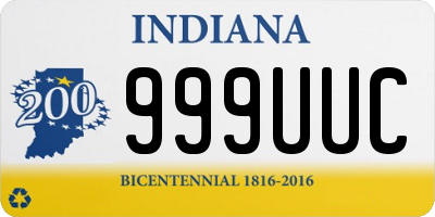 IN license plate 999UUC