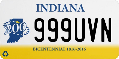 IN license plate 999UVN