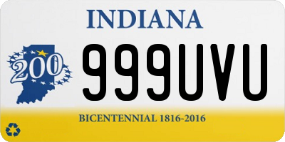 IN license plate 999UVU