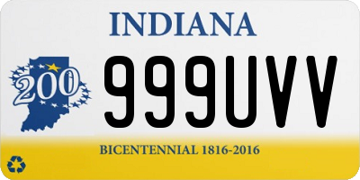 IN license plate 999UVV