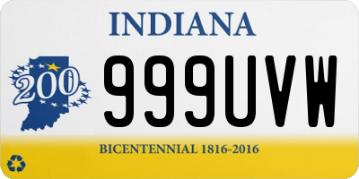 IN license plate 999UVW