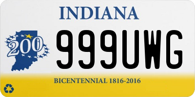 IN license plate 999UWG