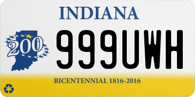 IN license plate 999UWH