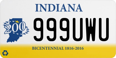 IN license plate 999UWU
