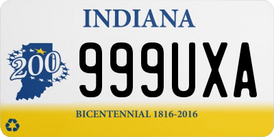 IN license plate 999UXA
