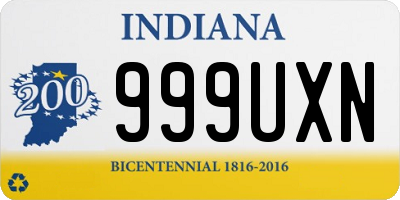 IN license plate 999UXN