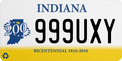 IN license plate 999UXY