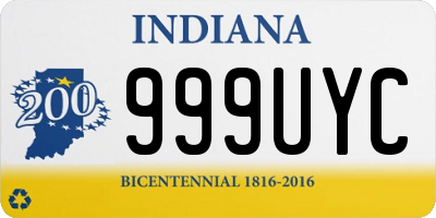 IN license plate 999UYC