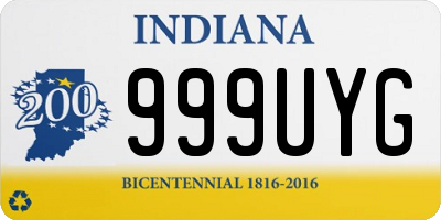 IN license plate 999UYG