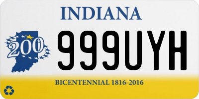 IN license plate 999UYH