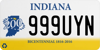 IN license plate 999UYN