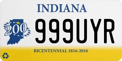 IN license plate 999UYR