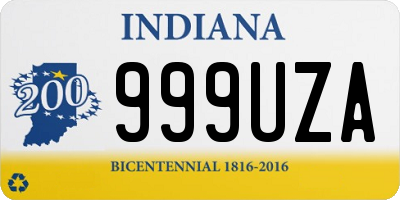 IN license plate 999UZA