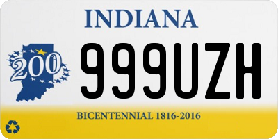 IN license plate 999UZH