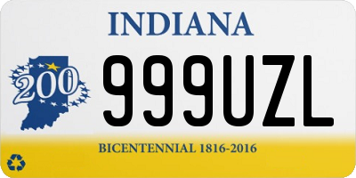 IN license plate 999UZL