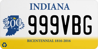 IN license plate 999VBG