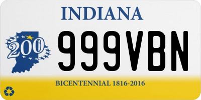 IN license plate 999VBN