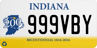 IN license plate 999VBY