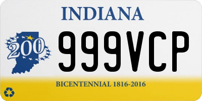 IN license plate 999VCP