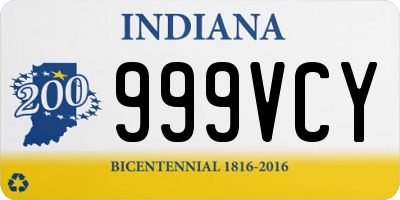 IN license plate 999VCY