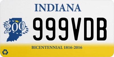 IN license plate 999VDB