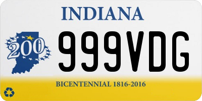 IN license plate 999VDG