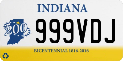 IN license plate 999VDJ