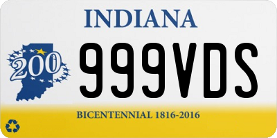 IN license plate 999VDS