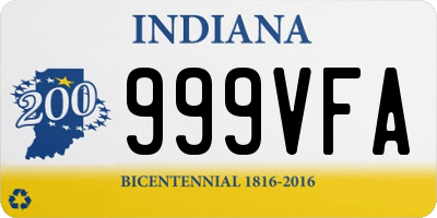 IN license plate 999VFA