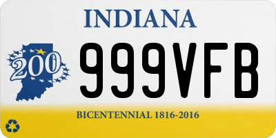 IN license plate 999VFB