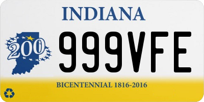 IN license plate 999VFE