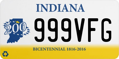 IN license plate 999VFG