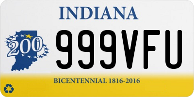 IN license plate 999VFU