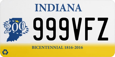 IN license plate 999VFZ