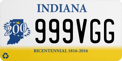 IN license plate 999VGG